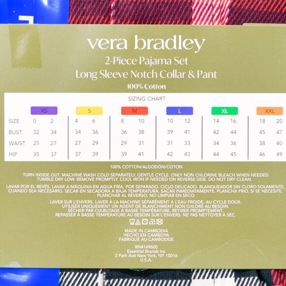 Vera Bradley Women's Notch Collar PJ Set - Picture 3 of 3